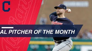 August AL Pitcher of the Month Corey Kluber [upl. by Aerua]