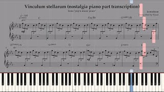 popn music iconoclasm  Vinculum stellarum nostalgia piano part transcription [upl. by Acemat]