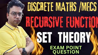 Btech discrete maths MFCSset theory Recursive functiondiscretemaths btechmaths settheory [upl. by Adamis]