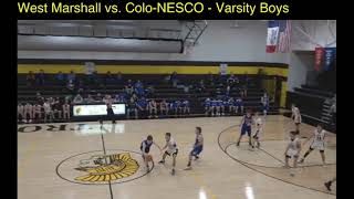 West Marshall Basketball  JV amp Varsity Boys vs ColoNESCO [upl. by Eniluqcaj]