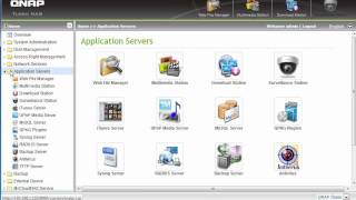 QNAP 219P II Administration Interface [upl. by Ynattirb654]