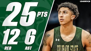 Nique Cliffords DoubleDouble Leads Colorado State to OT Win vs TCU [upl. by Copeland]