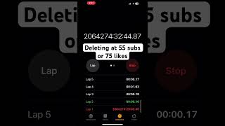 Deleting at 55 subs or 75 likes timer stopgreenscreenkids [upl. by Llertniuq933]