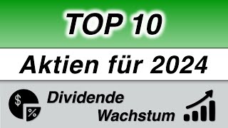 Top 10 Aktien 2024  JETZT Kaufenswert [upl. by Ikkiv]