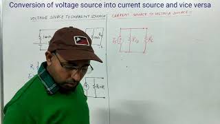 Conversion of voltage source into current source and vice versa [upl. by Melitta]