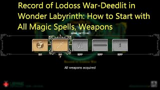 Record of Lodoss War Deedlit in Wonder Labyrinth How to start with All Weapons [upl. by Ayhay629]