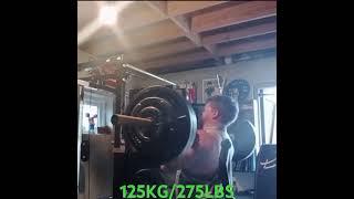 Military Press 125KG275LBS Single [upl. by Braca]