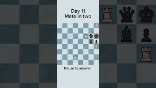 Chess puzzle  MATE IN TWO  Day 11  chess puzzle chessgame [upl. by Iderf]