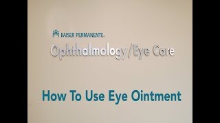 How To Use Eye Ointment [upl. by Hsatan]