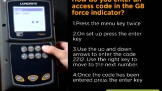 Loadrite Force Wheel Loader Scale Access Code [upl. by Amehsyt]