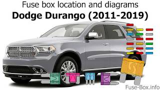 Fuse box location and diagrams Dodge Durango 20112019 [upl. by Ynnavoig]