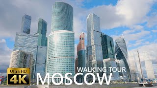 Moscow  Walking Tour  Part 1  Russia  4K 60fps🎧 City Walk With Real Ambient Sounds [upl. by Jennine]