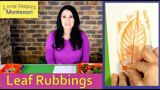 How to do leaf rubbings  preschool art activity for Autumn  Fall [upl. by Ahsirtal]