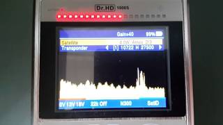 SatFinder DrHD 1000S Motor 90Е  4W rapid spectrum 110mS9FPS test sw 115 [upl. by Ydissahc]