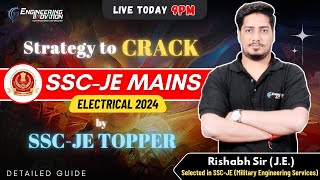 How to CRACK SSCJE 2024  by SSC JE TOPPER  RISHABH SIR MES JE ssc2024 topper strategy [upl. by Econah375]