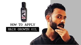 BEARDO  How To Apply Hair Growth Oil [upl. by Gnos]