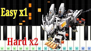 Zoids opening 1 Cover piano Fácil Tutorial zoids opening piano infancia anime [upl. by Gathers758]