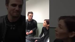 Caity Lotz Chyler Leigh and Stephen Amell livestream Part 2 [upl. by Ihskaneem]