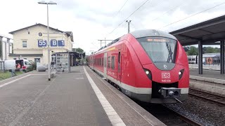 DB BR 1440 Alstom Coradia Continental train ride between Aachen Schanz and Kohlscheid Germany [upl. by Asia]