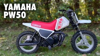 Yamaha PW50 Review and Ride  1981 Yzinger [upl. by Odlawso]