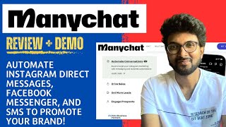 Manychat Review  Demo – Automate Instagram Direct Messages Facebook Messenger and SMS [upl. by Samuel340]