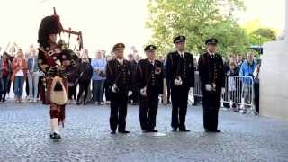 The Menin gate  Ypres  Last post ceremony piper Flowers of the forest [upl. by Jone]