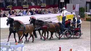 Chemnitzer Pferdenacht 2018  Vierspänner Team 2  1 Lauf [upl. by Phedra230]