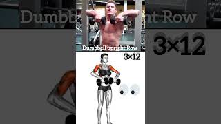 Dumbbell upright Row  Body building workout youtubeshorts [upl. by Alahcim74]