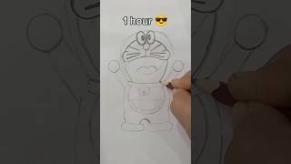 How to draw Doraemon in 10 secs10min 10 hours shorts anime [upl. by Hume138]