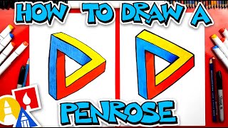 How To Draw A Penrose Triangle  Optical Illusion [upl. by Lledrac]