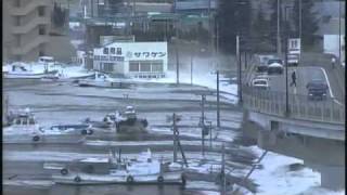 Japan Tsunami Washes Away Cars Boats [upl. by Jarret]