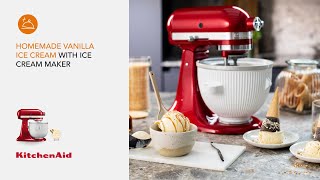 Ultimate vanilla ice cream with the ice cream maker  Recipe  KitchenAid [upl. by Ruomyes]