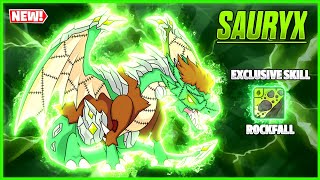 SAURYX Exclusive Skill Rockfall amp New Coin Cave Special Event  UPDATE 11072  DYNAMONS WORLD [upl. by Weidner]