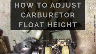 Carburetor Float Height AdjustCheck [upl. by Adamsen]