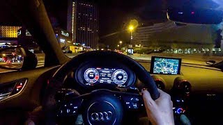 2018 Audi RS3 Sportback NIGHT POV DRIVE  Nice 5 Cylinder Sounds  Lets Drive [upl. by Ecirtnom]