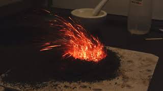 Ammonium Dichromate Volcano school demonstration [upl. by Estrellita212]