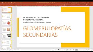 4 GLOMERULOPATÍAS SECUNDARIAS [upl. by Ylevol]