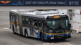 HD TransLink 2007 NFI D60LFR 8110 route 99 Ride Video [upl. by Anidualc907]