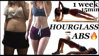 My absSMALLER waist ⌛HOURGLASS beginner workout routine  15 min No equipment  OppServe [upl. by Aynos109]