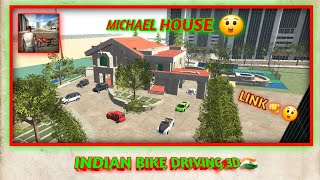 GTA 5 Michael House 🥰 Link  In Indian Bike Driving 3d  New city link 😲 [upl. by Lynd]