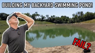 Building My Backyard Pond Build Has Been a DISASTER Pond Recap So Far… [upl. by Eahsan]