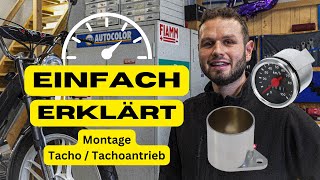 Tacho  Tachoantrieb montieren am Mofa 🔧 Einfach erklärt ❗️ [upl. by Snider834]