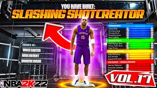 BEST SLASHING SHOT CREATOR BUILD ON NBA 2K22 RARE BUILD SERIES VOL 17 [upl. by Etnad253]