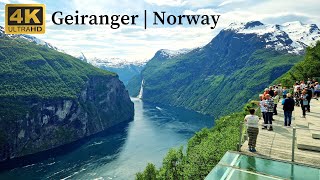 Geiranger Norway 4K Walking Tour June 2023  UNESCO World Heritage Geirangerfjord [upl. by Aserahs]