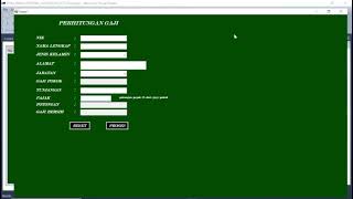 PERHITUNGAN GAJI VB NET [upl. by Egon]