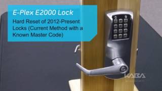 EPlex 2000 Locks  Perform a Hard Reset When You Know the Master Code 2012Present Locks [upl. by Acinomal119]