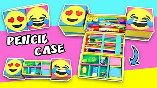 😍 DIY EMOJIS 𝙋𝙀𝙉𝘾𝙄𝙇 𝘾𝘼𝙎𝙀 👉 SEASON  19 How to make a Triple Pencil Case 😎  aPasos Crafts DIY ❣️ [upl. by Liddy]