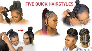 5 Quick And Easy Hairstyle Using Braid Extension [upl. by Ahsiym]