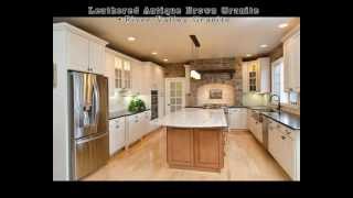 Leathered Antique Brown Granite and River Valley Granite in a Two Tone Kitchen [upl. by Lewellen343]