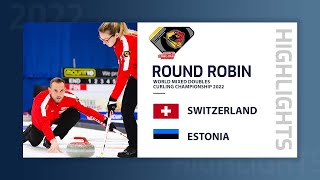 Switzerland v Estonia  Highlights  World Mixed Doubles Curling Championship 2022 [upl. by Annaeerb]